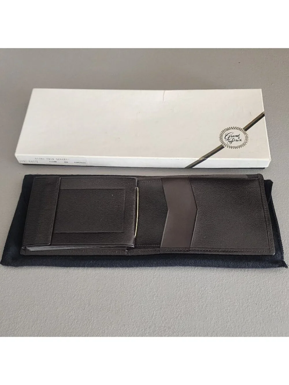 Vintage SWANK Grand Prix Men’s Wallet - Genuine Kangaroo Leather - Black -...